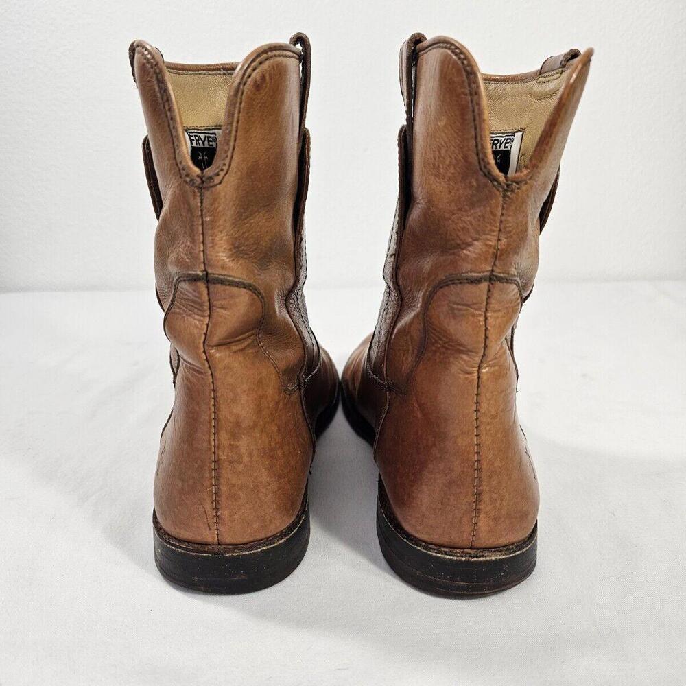 Frye Paige Short Riding Boot Sz 7.5M in Dark Brown. Cow Girl Costal Cowgirl - Picture 5 of 11